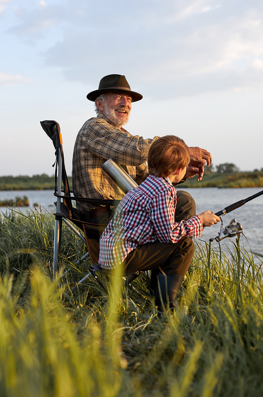 grandpa and grandson fishing retirement life insurance lifelong financial solutions